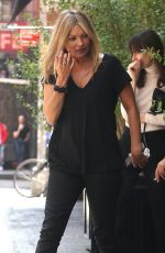 KATE MOSS at a Smoke Break in New York 05/09/2018
