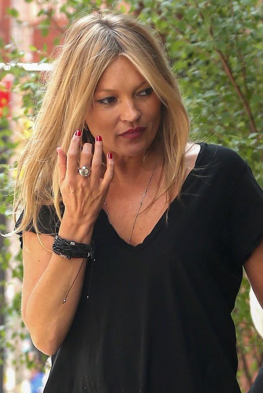 KATE MOSS at a Smoke Break in New York 05/09/2018