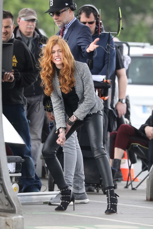 KATHERINE MCNAMARA on the Set of Shadowhunters in Paris 05/17/2018