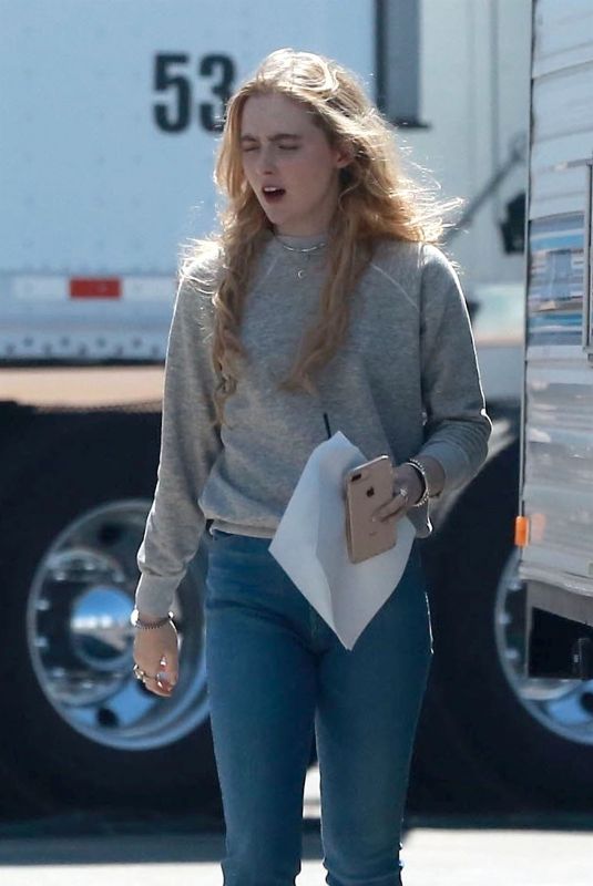 KATHRYN NEWTON Arrives to Set of Big Little Lies in Malibu 05/23/2018