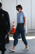 KATIE HOLMES Arrives at JFK Airport in New York 05/07/2018