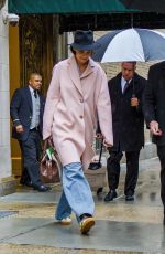 KATIE HOLMES Leaves Her Apartment in New York 05/22/2018