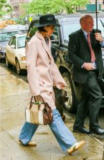 KATIE HOLMES Leaves Her Apartment in New York 05/22/2018