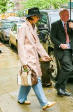 KATIE HOLMES Leaves Her Apartment in New York 05/22/2018