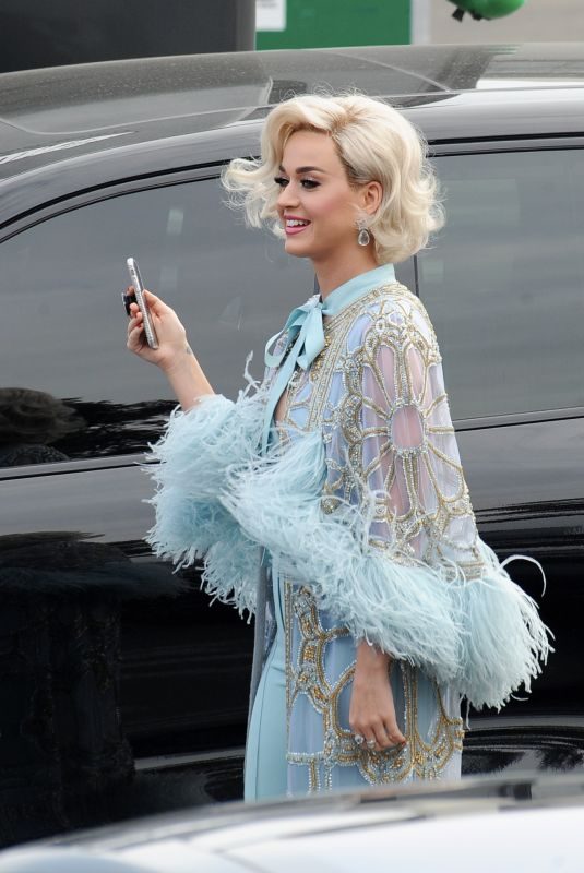 KATY PERRY American Idol Set in Los Angeles 05/20/2018