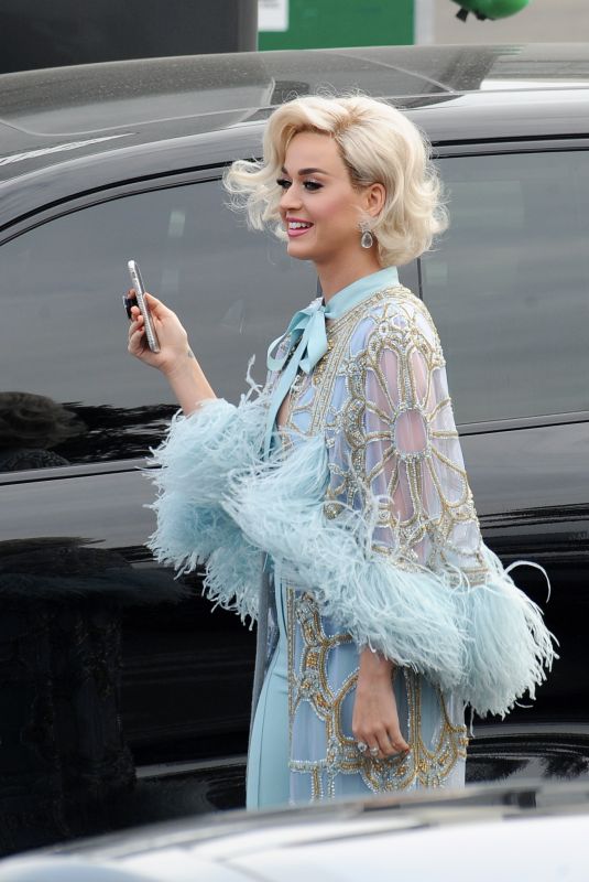 KATY PERRY American Idol Set in Los Angeles 05/20/2018