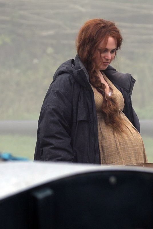 KELLY REILLY on the Set of Britannia 05/30/2018