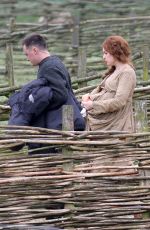 KELLY REILLY on the Set of Britannia 05/30/2018