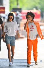 KENDALL JENNER in Denim Shorts Out in New York 05/09/2018