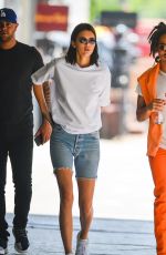 KENDALL JENNER in Denim Shorts Out in New York 05/09/2018