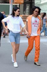 KENDALL JENNER in Denim Shorts Out in New York 05/09/2018