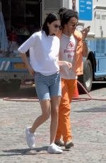 KENDALL JENNER in Denim Shorts Out in New York 05/09/2018