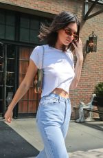 KENDALL JENNER in Jeans Leaves Her Hotel in New York 05/03/2018