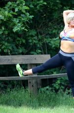 KERRY KATONA Working Out at a Park in Sussex 05/31/2018