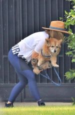 KRISTEN BELL Walks Her Dog Out in Los Angeles 05/10/2018