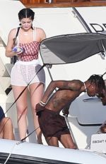 KYLIE JENNER in Swimsuit at a Yacht in Bahamas 05/01/2018