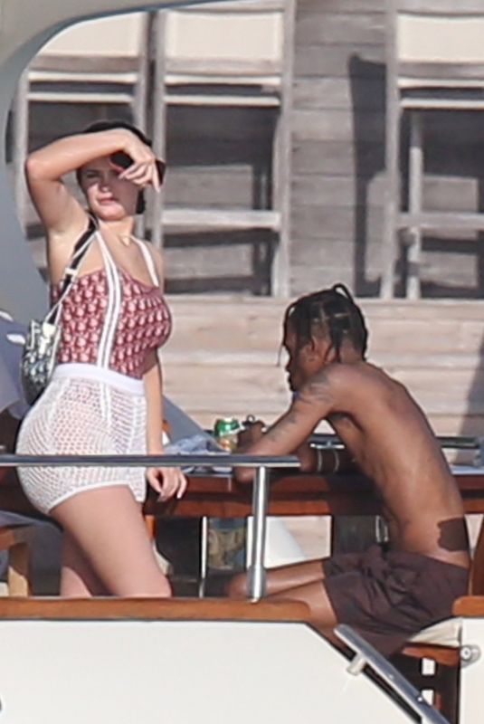 KYLIE JENNER in Swimsuit at a Yacht in Bahamas 05/01/2018