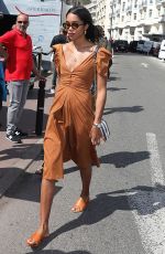 LAURA HARRIER Leaves Hotel Martinez in Cannes 05/12/2018