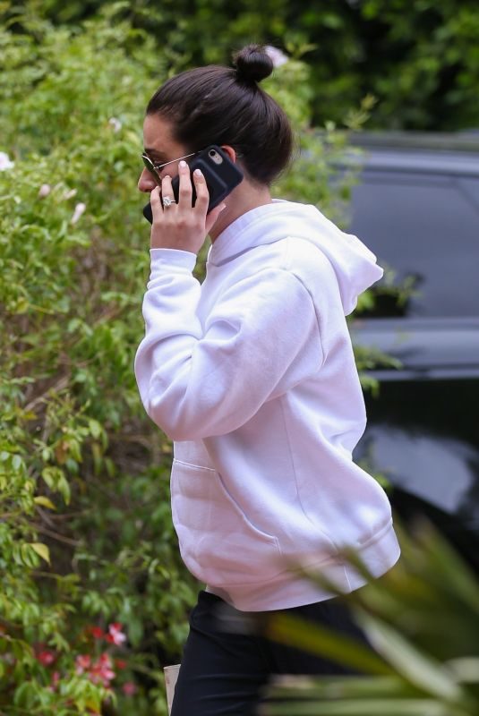 LEA MICHELE Arrives at a Friends House in Beverly Hills 05/11/2018