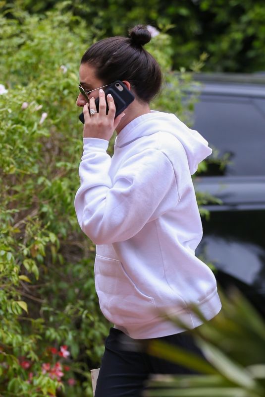 LEA MICHELE Arrives at a Friends House in Beverly Hills 05/11/2018