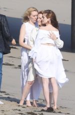 LEA THOMPSON and ZOEY and MADELYN DEUTCH on the Set of a Photoshoot in Maibu 05/21/2018