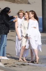 LEA THOMPSON and ZOEY and MADELYN DEUTCH on the Set of a Photoshoot in Maibu 05/21/2018