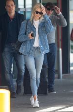 LENA GERCKE in Jeans at Berlin Tegel Airport 05/08/2018