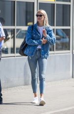 LENA GERCKE in Jeans at Berlin Tegel Airport 05/08/2018