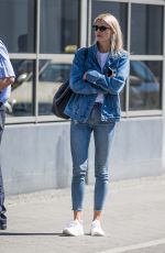 LENA GERCKE in Jeans at Berlin Tegel Airport 05/08/2018