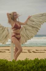 LEVEN RAMBIN in Bikini at a Beach in Cancun 05/26/2018
