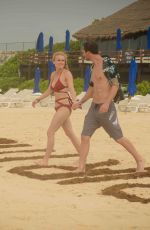 LEVEN RAMBIN in Bikini at a Beach in Cancun 05/26/2018
