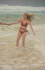 LEVEN RAMBIN in Bikini at a Beach in Cancun 05/26/2018