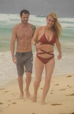 LEVEN RAMBIN in Bikini at a Beach in Cancun 05/26/2018