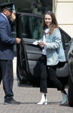 LILY COLLINS Arrives at Peninsula Hotel in Beverly Hills 05/22/2018