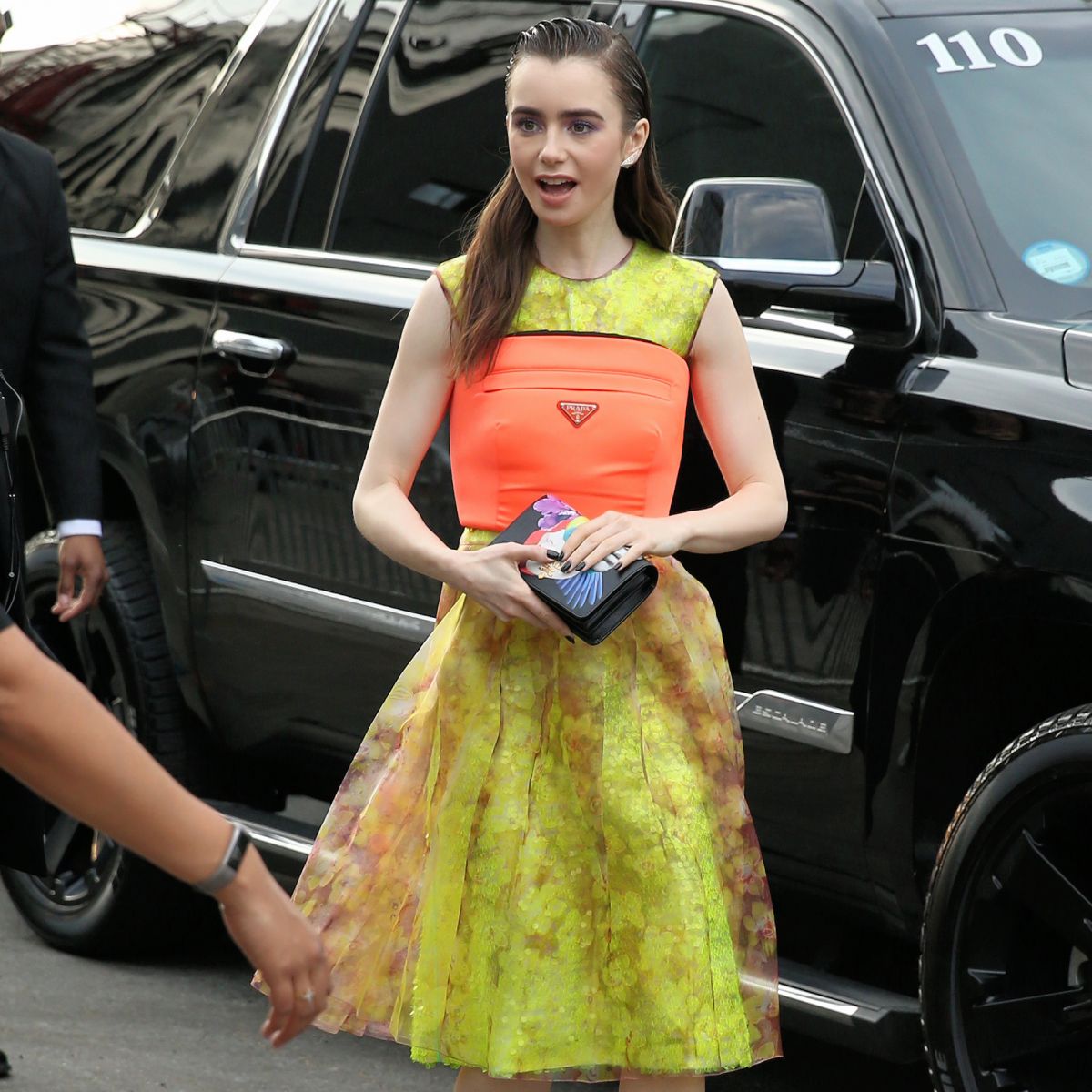 LILY COLLINS Arrives at Prada Event in New York 05/04/2018 – HawtCelebs