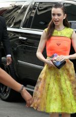 LILY COLLINS Arrives at Prada Event in New York 05/04/2018