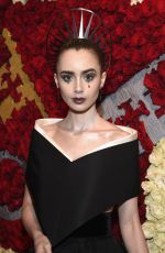 LILY COLLINS at MET Gala 2018 in New York 05/07/2018