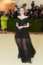 LILY COLLINS at MET Gala 2018 in New York 05/07/2018