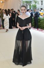 LILY COLLINS at MET Gala 2018 in New York 05/07/2018