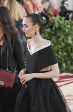 LILY COLLINS at MET Gala 2018 in New York 05/07/2018