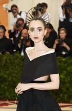 LILY COLLINS at MET Gala 2018 in New York 05/07/2018