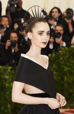 LILY COLLINS at MET Gala 2018 in New York 05/07/2018