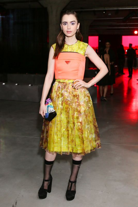 LILY COLLINS at Prada Resort: 2019 Show in New York 05/04/2018