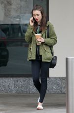LILY COLLINS at Starbucks in West Hollywood 05/19/2018