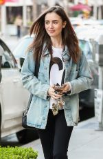 LILY COLLINS Out and About in Beverly Hills 05/22/2018