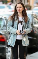 LILY COLLINS Out and About in Beverly Hills 05/22/2018