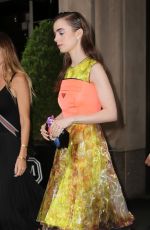 LILY COLLINS Out and About in New York 05/09/2018