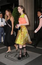 LILY COLLINS Out and About in New York 05/09/2018