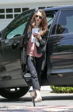 LILY COLLINS Out in Beverly Hills 05/16/2018