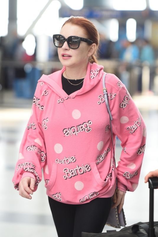 LINDSAY LOHAN at JFK Airport in New York 05/05/2018